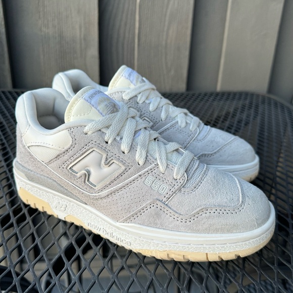 New Balance Shoes - New Balance 550 basketball lifestyle grey suede shoes in Youth 5 or women’s 6.5